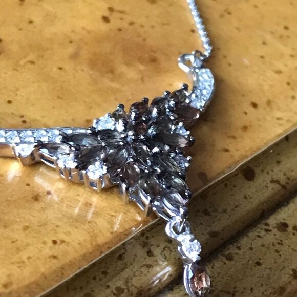 Natural Andalusite Sterling Silver Necklace - Picture 9 of 10